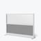 Luxor Expanse Modular Wall Room Divider System - Silver Frame - 70" x 48" Wide Panel Starter Wall MW-7048-FWCGWG - alternate 1